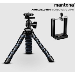 Mantona 22761 Ministatief Werkhoogte: 80 - 180 mm Zwart, Grijs