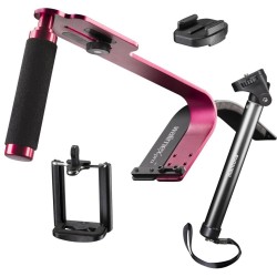 Mantona 20633 Statiefset 1/4 inch Zwart, Pink Voor smartphones en GoPro